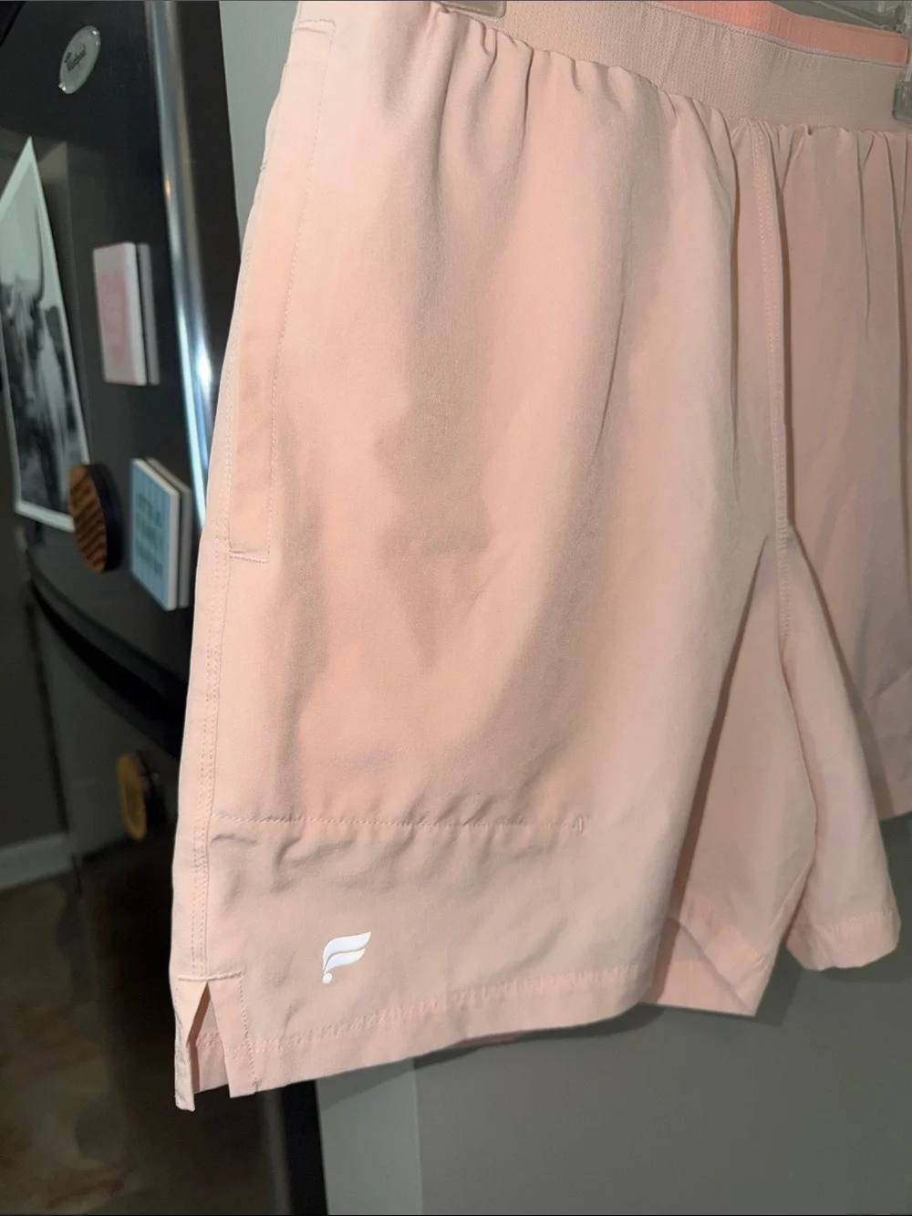 $70 Fabletics The Fundamental Short II Lined 5in in pink buttercream M